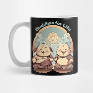 Buddhas for Life Shirt - Brotherhood Bond Tee - Spiritual Companionship Apparel - Unique Gift for Brothers and Friends Mug